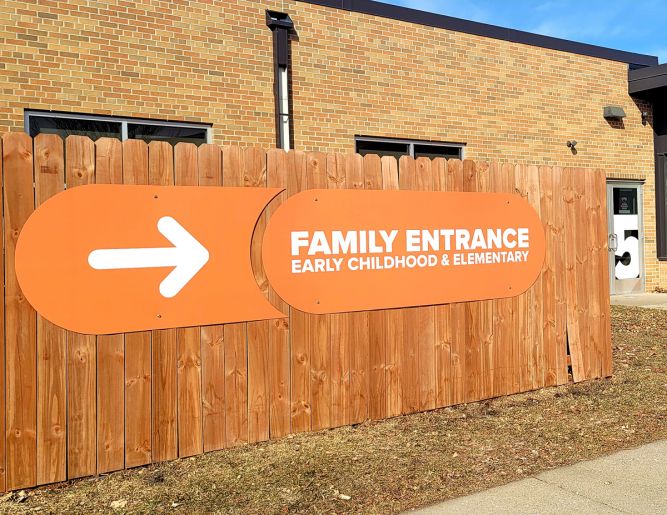 Family Entrance Fence Sign