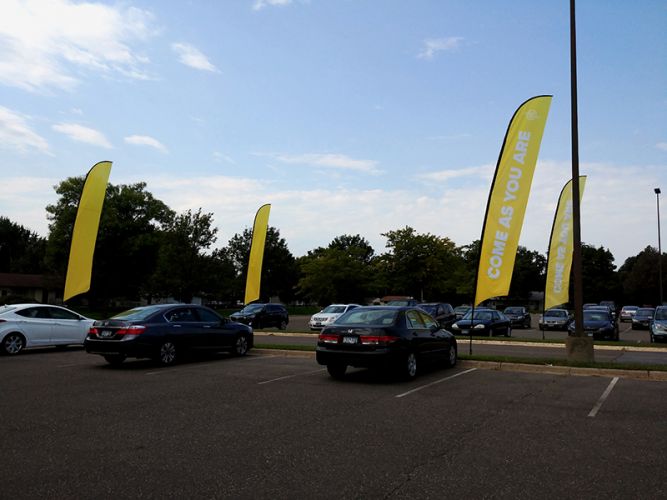 Cedar Vally South Entrance Flags