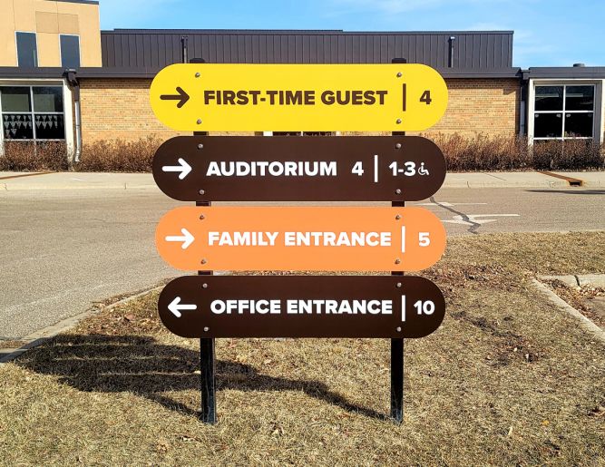 West Entrance Parking Lot Sign