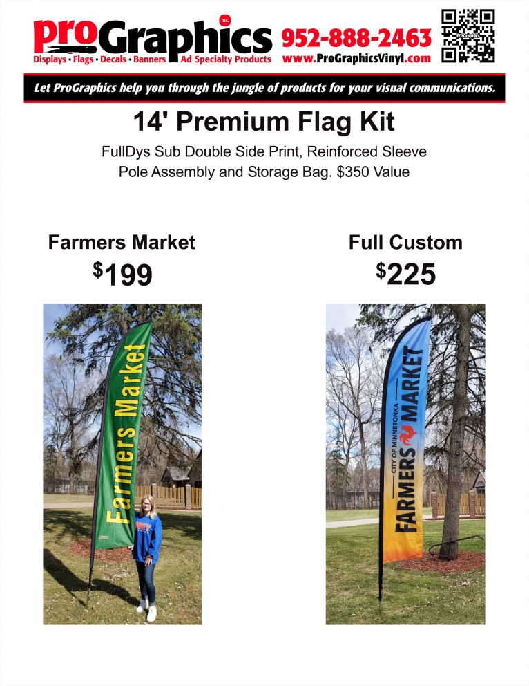 This complete premium flag kit with a spike base is a $350 value.