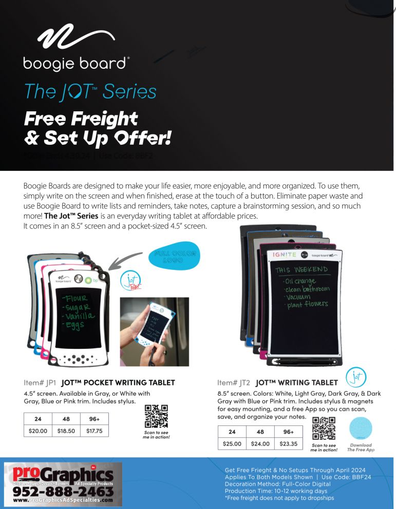 Boogie Board. CLICK ON PHOTO FOR CATALOG of great Logo'd Client and Employee Gifts such as Leatherman, Buck, and Zippo.